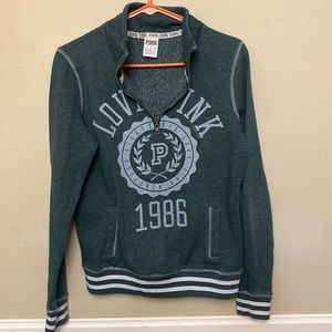 PINK quarter zip with pocket
